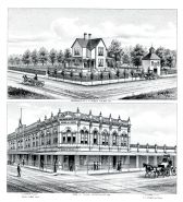 Lathrop, John A. Goble,  Goldman, Rilliet, Bank of Tulare, J. H. Woody Residence, Tulare County 1892